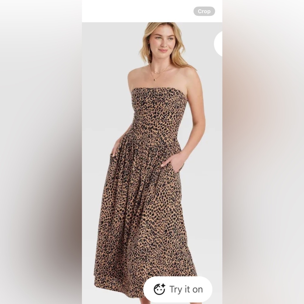 Universal Thread Womens Strapless Maxi Ruched A-L… - image 1